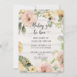 Rustic BOHO Roze bloemen mammie tot bijenschoen Kaart