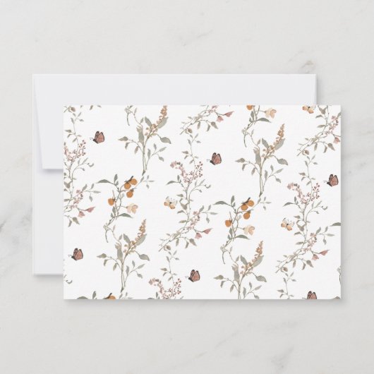 Rustic Boho RSVP Kaartje (Achterkant)