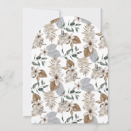 Rustic Boho Safari Leopard and Giraffe Baby Shower Kaart (Achterkant)