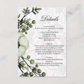 Rustic Boho Sage - Groene details Informatiekaartje (Voorkant)