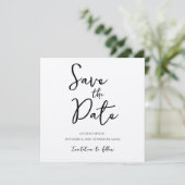 Rustic Boho Save the Date Handwrited Font Square Kaart (Staand voorkant)