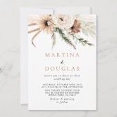 Rustic Boho Simple Back & Front Formal Wedding Kaart (Voorkant)