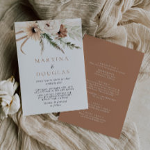 Rustic Boho Simple Back & Front Formal Wedding