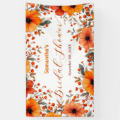 Rustic Boho Sinaasappel Bloom Berry Lijst Vrijgeze Spandoek (Verticaal)
