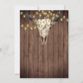 Rustic Boho Skull en Lichten op het Houthuwelijk Save The Date (Achterkant)