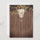 Rustic Boho Skull en Lichten op Vrijgezellenfeest  Kaart (Achterkant)