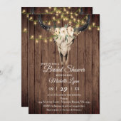 Rustic Boho Skull en Lichten op Vrijgezellenfeest  Kaart (Voorkant / Achterkant)