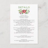 Rustic Boho Succulent Cactus Greenery Wedding Informatiekaartje (Voorkant)