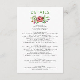 Rustic Boho Succulent Cactus Greenery Wedding Informatiekaartje