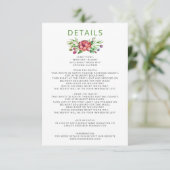Rustic Boho Succulent Cactus Greenery Wedding Informatiekaartje (Staand voorkant)