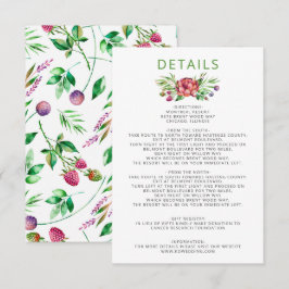 Rustic Boho Succulent Cactus Greenery Wedding Informatiekaartje