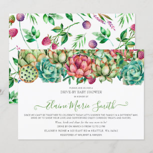 Rustic Boho Succulent Drive door Vrijgezellenfeest Kaart