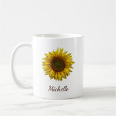 Rustic Boho Sunflower Botanical Personalized Koffiemok (Links)