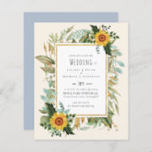 Rustic BOHO Sunflower Greenery Wedding (Voorkant / Achterkant)