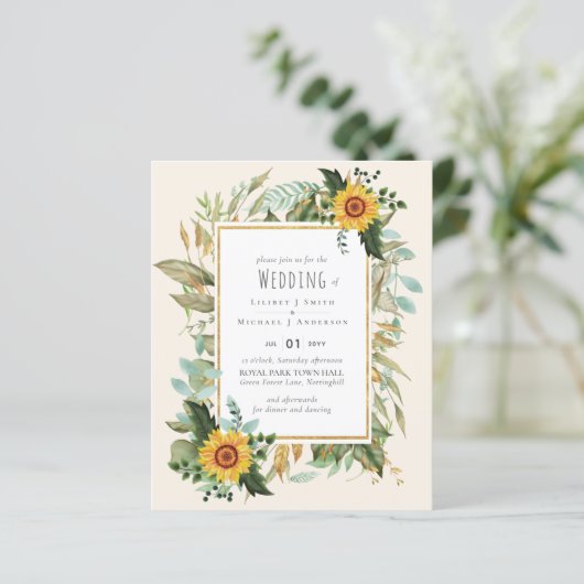 Rustic BOHO Sunflower Greenery Wedding (Staand voorkant)
