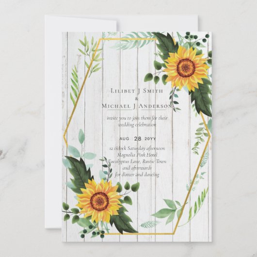 Rustic BOHO Sunflower Greenery Wedding (Voorkant)
