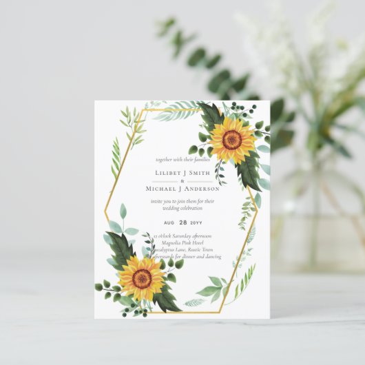 Rustic BOHO Sunflower Greenery Wedding (Staand voorkant)