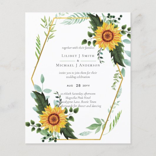 Rustic BOHO Sunflower Greenery Wedding (Voorkant)
