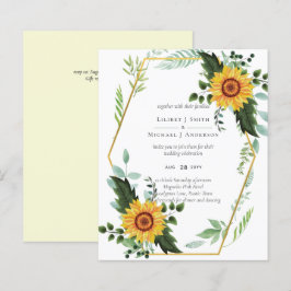 Rustic BOHO Sunflower Greenery Wedding