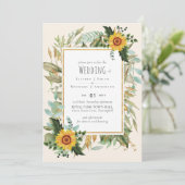 Rustic BOHO Sunflower Greenery Wedding (Staand voorkant)