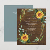 Rustic BOHO Sunflower Greenery Wedding (Voorkant / Achterkant)