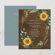 Rustic BOHO Sunflower Greenery Wedding