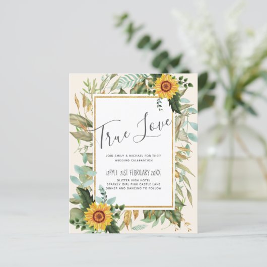 Rustic BOHO Sunflower Greenery Wedding (Staand voorkant)