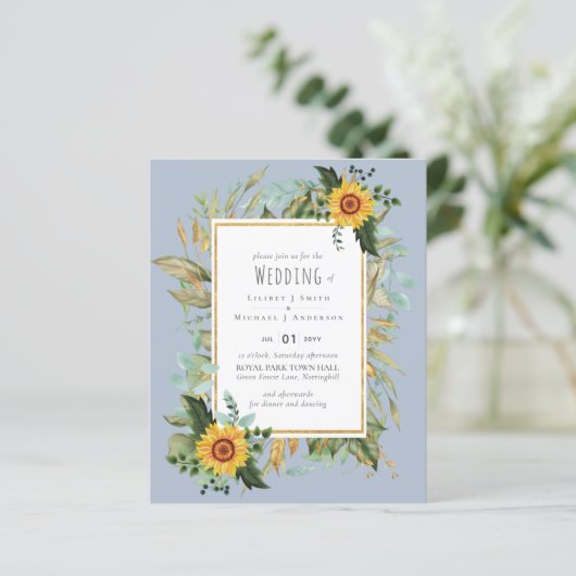 Rustic BOHO Sunflower Greenery Wedding (Staand voorkant)