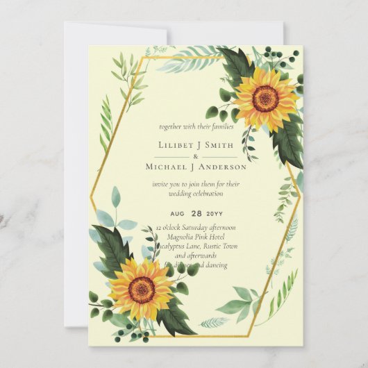 Rustic BOHO Sunflower Greenery Wedding (Voorkant)