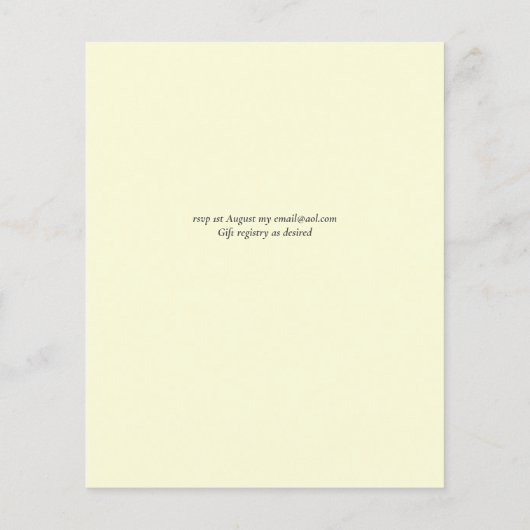 Rustic BOHO Sunflower Greenery Wedding Flyer (Achterkant)