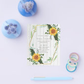 Rustic BOHO Sunflower Greenery Wedding Flyer (Enkel)