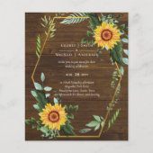 Rustic BOHO Sunflower Greenery Wedding Flyer (Voorkant)