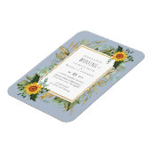 Rustic BOHO Sunflower Greenery Wedding Magneet (Linkerzijde)