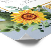 Rustic BOHO Sunflower Greenery Wedding Poster (Hoek)