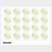 Rustic BOHO Sunflower Greenery Wedding Ronde Sticker (Vel)