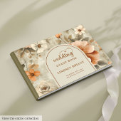 Rustic Boho Terra Cotta Beige Olive Floral Wedding Gastenboek