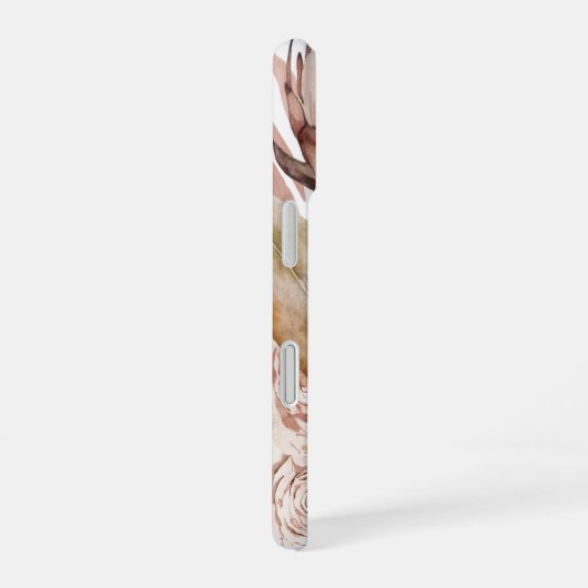 Rustic Boho Terracotta Botanical iPhone 16 Hoesje (Rechterkant)