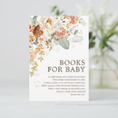 Rustic Boho Terracotta Burnt Oranje Boeken voor Ba Informatiekaartje (Staand voorkant)