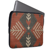 Rustic Boho Terracotta Print Electronics Bag Laptop Sleeve (Voorkant Rechts)