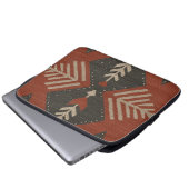 Rustic Boho Terracotta Print Electronics Bag Laptop Sleeve (Voorkant onderkant)
