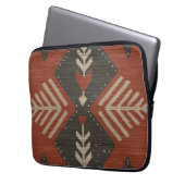 Rustic Boho Terracotta Print Electronics Bag Laptop Sleeve (Voorkant Links)