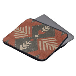 Rustic Boho Terracotta Print Electronics Bag Laptop Sleeve