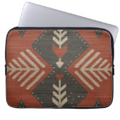 Rustic Boho Terracotta Print Electronics Bag Laptop Sleeve (Voorkant)
