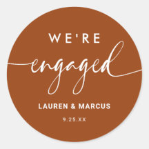 Rustic Boho Terracotta We zijn een Verloving