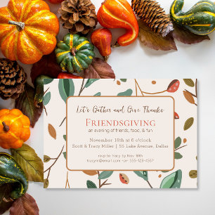 Rustic Boho Thanksgiving Friendsgiving Kaart