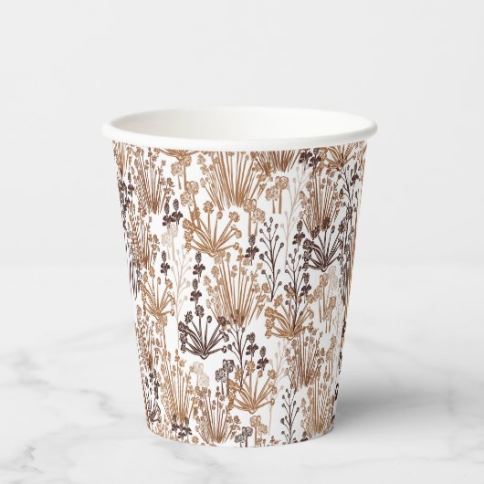 Rustic Boho Thorn & Thistle Outdoorsy Papieren Bekers (Voorkant)