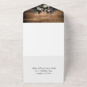 Rustic boho trouwuitnodiging all in one uitnodiging (Buitenkant)