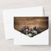 Rustic boho trouwuitnodiging all in one uitnodiging (Achterkant)