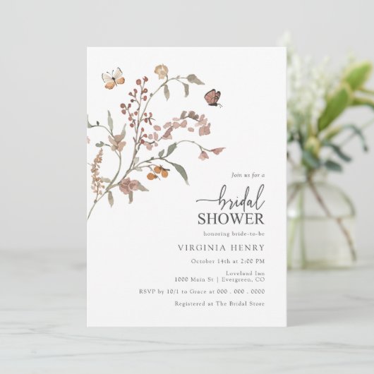 Rustic Boho Vrijgezellenfeest Kaart (Staand voorkant)