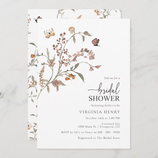 Rustic Boho Vrijgezellenfeest Kaart (Voorkant / Achterkant)